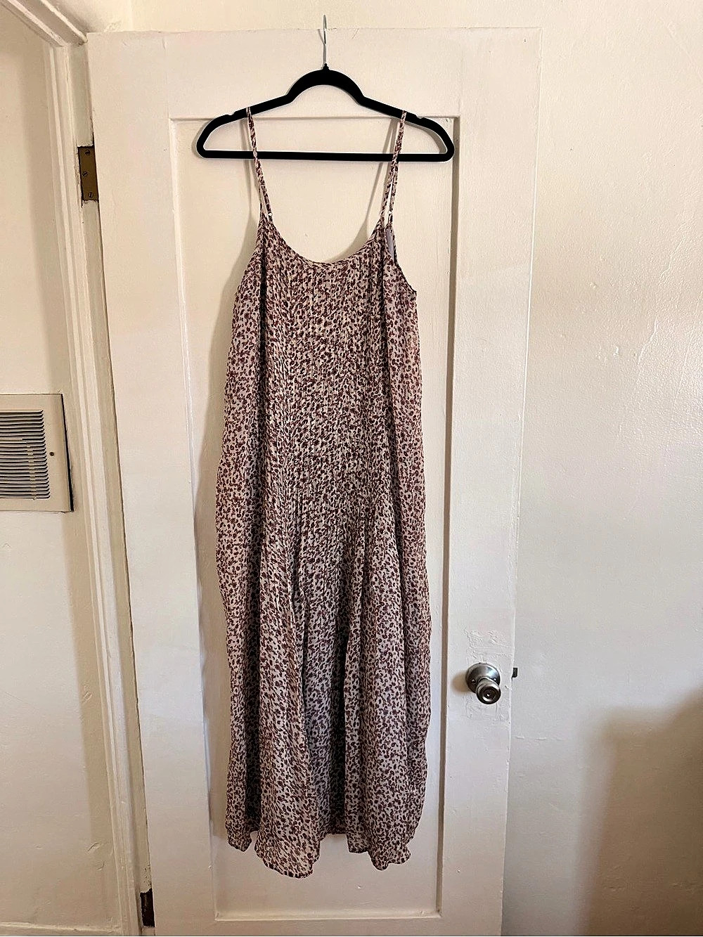 Chan Luu Floral Maxi Dress in Red & White Size Small NWT